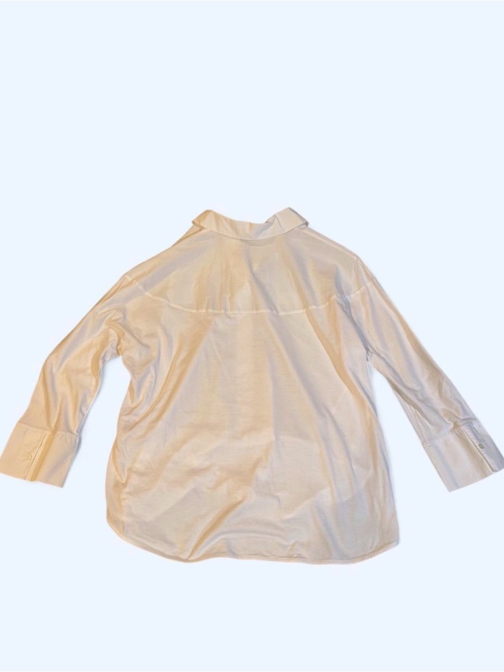 COS Cream Button-Front Collared Shirt - Picture 2 of 6